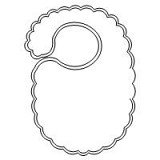 bib scalloped outline